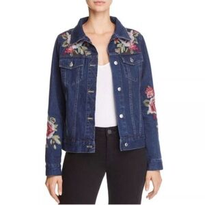 Johnny Was Workshop Desi Floral Embroidered Denim Jean Jacket Women's Size 3X